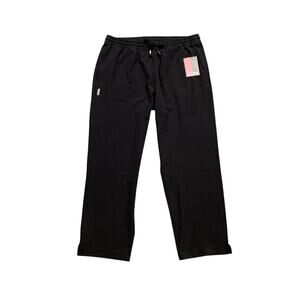 Parkley Scrub Pants Womens XL Extra Large Black ABC Finn Drawstring Straight